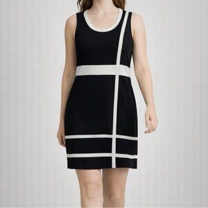 Grace Dresses Black & White Geometric Knit Dress – Size L